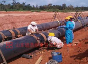 印尼超高分子量聚乙烯管施工現場